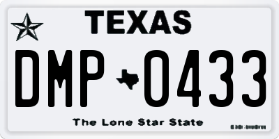 TX license plate DMP0433