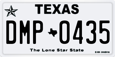 TX license plate DMP0435