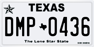 TX license plate DMP0436