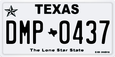 TX license plate DMP0437