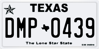 TX license plate DMP0439