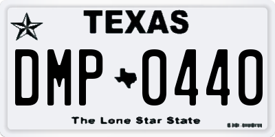 TX license plate DMP0440