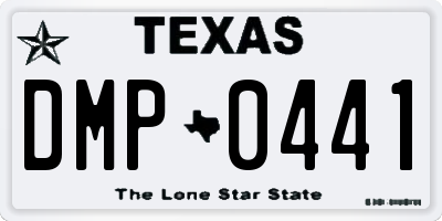 TX license plate DMP0441