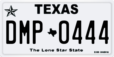 TX license plate DMP0444