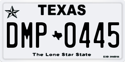 TX license plate DMP0445