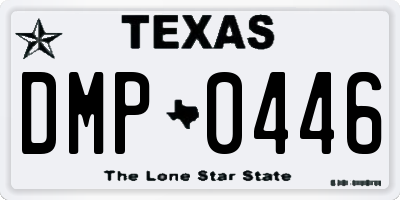 TX license plate DMP0446