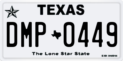 TX license plate DMP0449