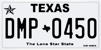TX license plate DMP0450