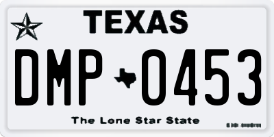 TX license plate DMP0453
