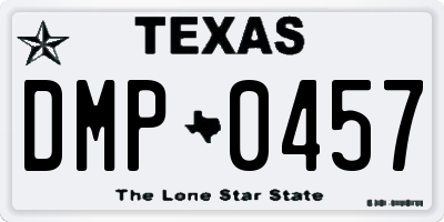 TX license plate DMP0457