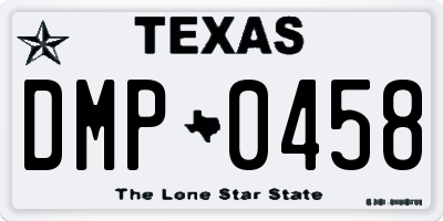 TX license plate DMP0458