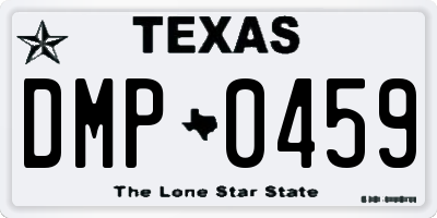 TX license plate DMP0459