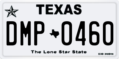 TX license plate DMP0460