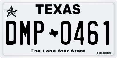 TX license plate DMP0461