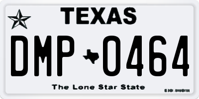 TX license plate DMP0464