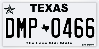 TX license plate DMP0466