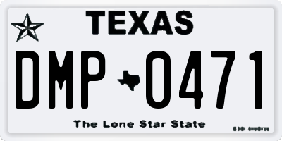 TX license plate DMP0471