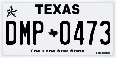 TX license plate DMP0473