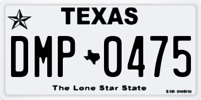 TX license plate DMP0475
