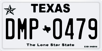 TX license plate DMP0479