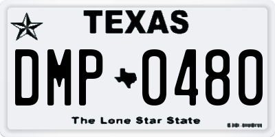 TX license plate DMP0480
