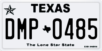 TX license plate DMP0485