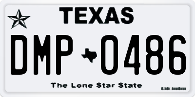 TX license plate DMP0486