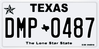 TX license plate DMP0487