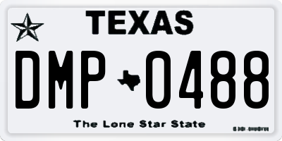TX license plate DMP0488
