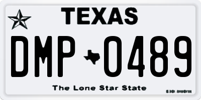 TX license plate DMP0489