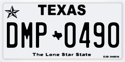 TX license plate DMP0490
