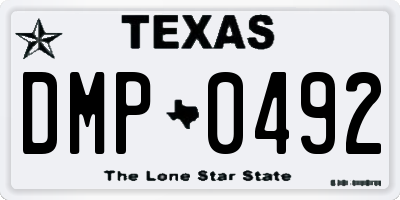 TX license plate DMP0492