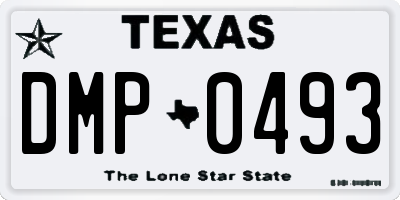 TX license plate DMP0493