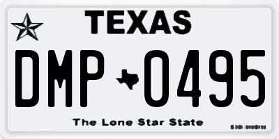 TX license plate DMP0495
