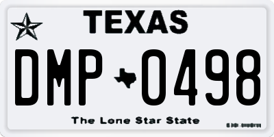 TX license plate DMP0498