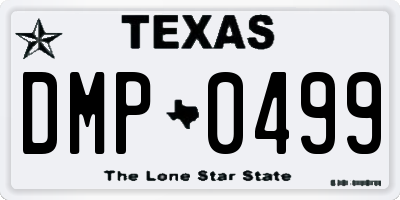 TX license plate DMP0499