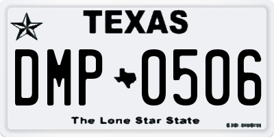 TX license plate DMP0506
