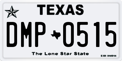 TX license plate DMP0515
