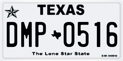 TX license plate DMP0516
