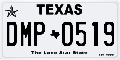 TX license plate DMP0519