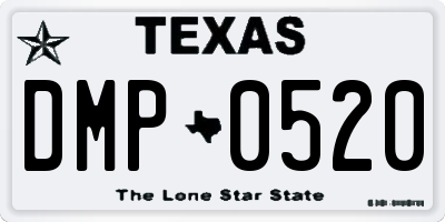 TX license plate DMP0520