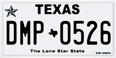 TX license plate DMP0526