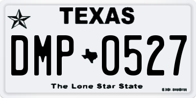 TX license plate DMP0527