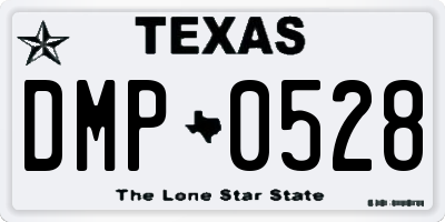 TX license plate DMP0528
