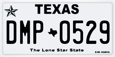 TX license plate DMP0529
