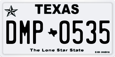 TX license plate DMP0535