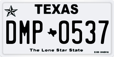 TX license plate DMP0537