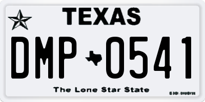 TX license plate DMP0541