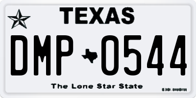 TX license plate DMP0544