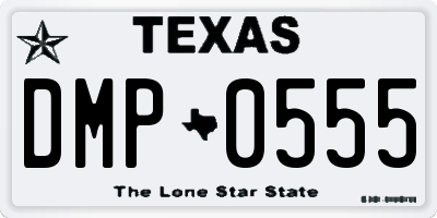 TX license plate DMP0555